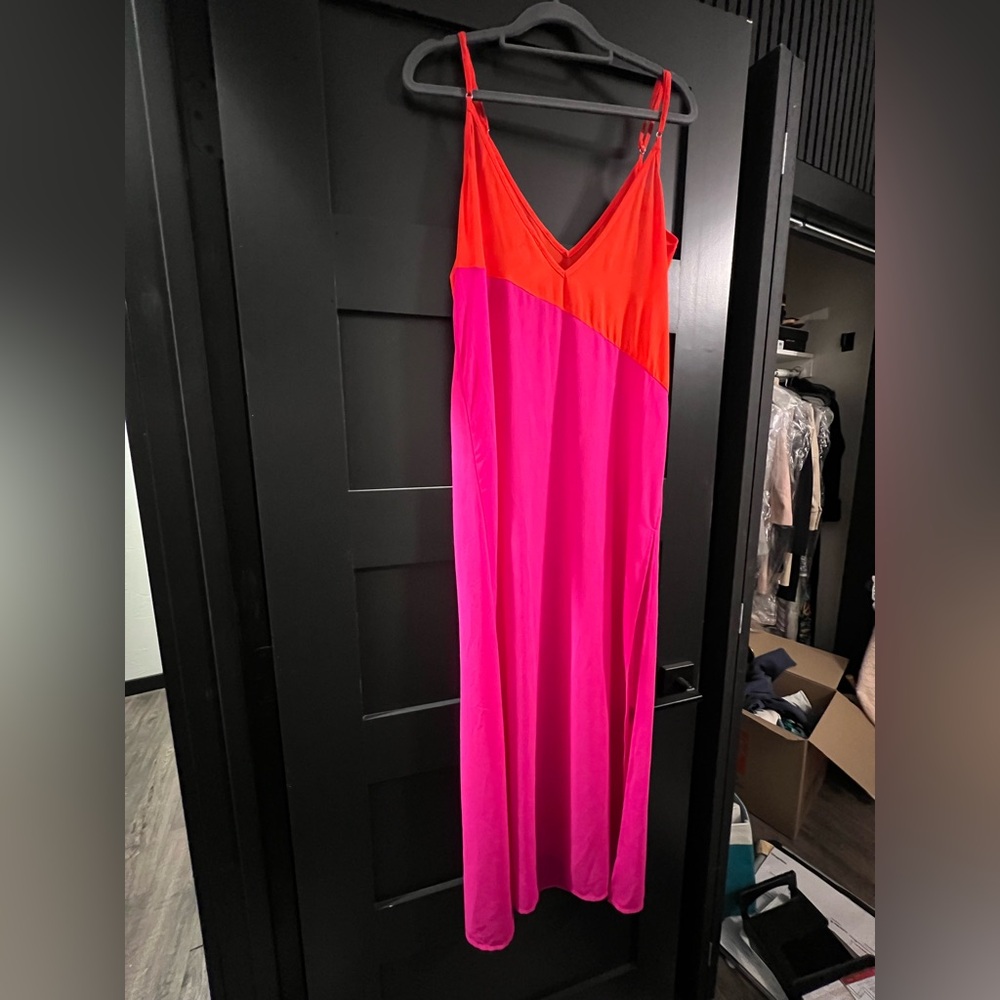 Lulu's Bold Red and Pink Dress - never worn